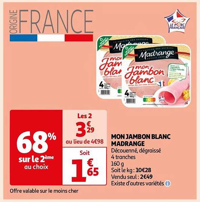 mon jambon blanc madrange