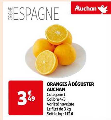 oranges à déguster auchan