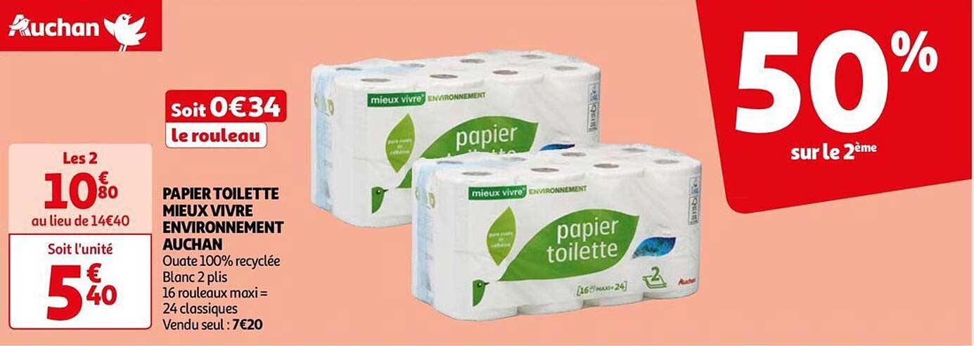 papier toilette mieux vivre environnement auchan