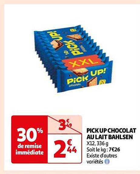 pick up chocolat au lait bahlsen