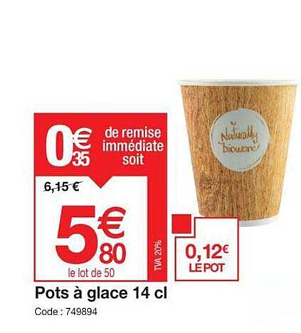 pots à glace 14 cl
