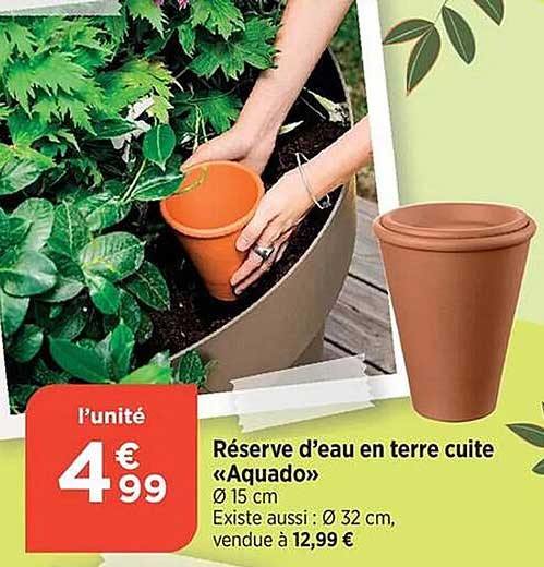 réserve d'eau en terre cuite "aquado"