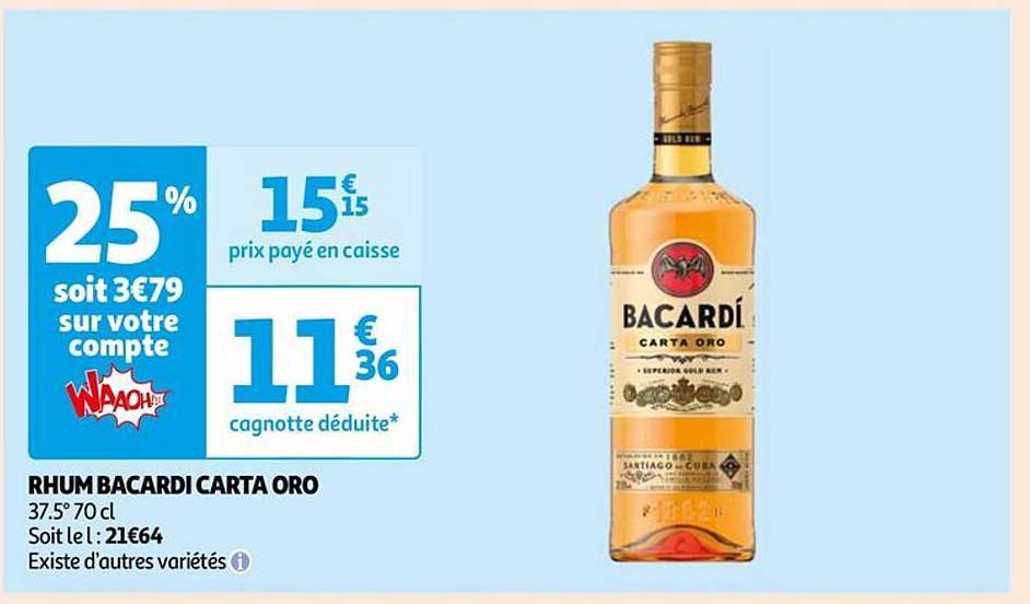 rhum bacardi carta oro