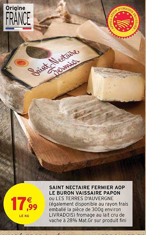 saint nectaire fermier aop le buron vaissaire papon