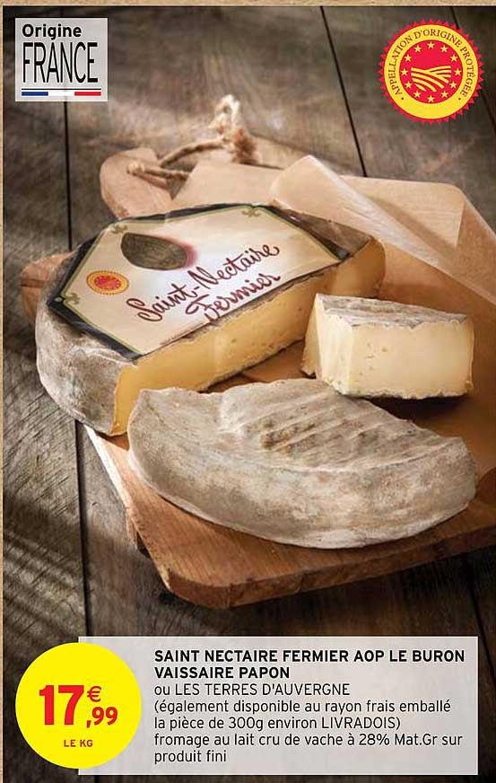 saint nectaire fermier aop le buron vaissaire papon