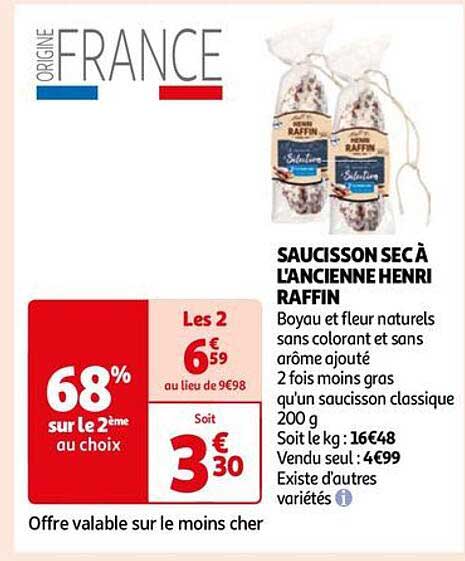 saucisson sec à l'ancienne henri raffin