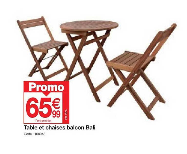Table Et Chaises Balcon Bali