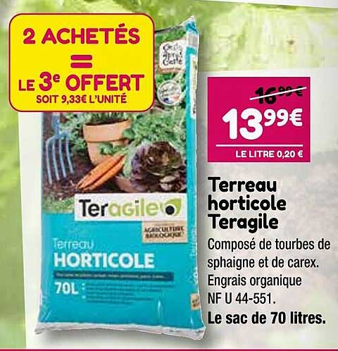 terreau horticole teragile