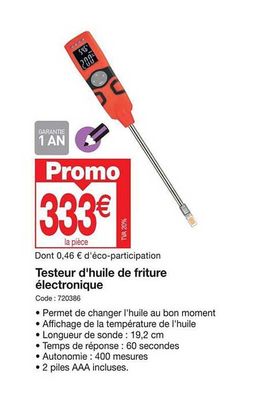 testeur d'huile de friture électronique