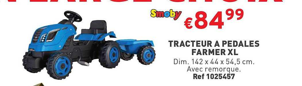 tracteur à pédales farmer xl smoby
