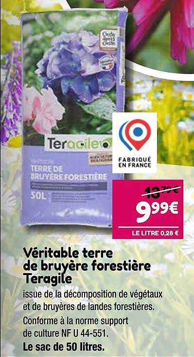 véritable terre de bruyère forestière teragile