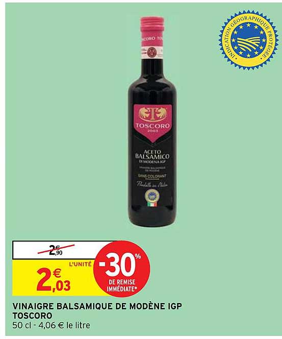 vinaigres balsamique de modène igp toscoro