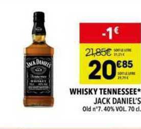 whisky tennessee jack daniel's