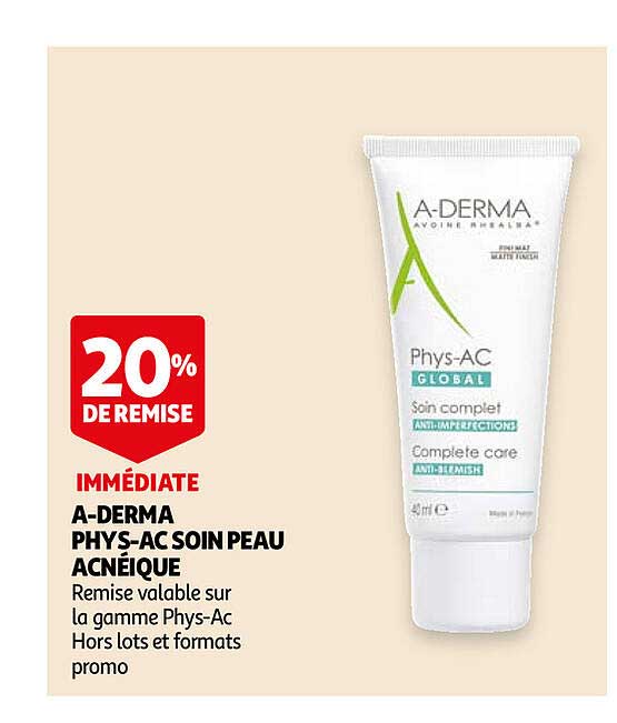 a-derma phys-ac soin peau acnéique