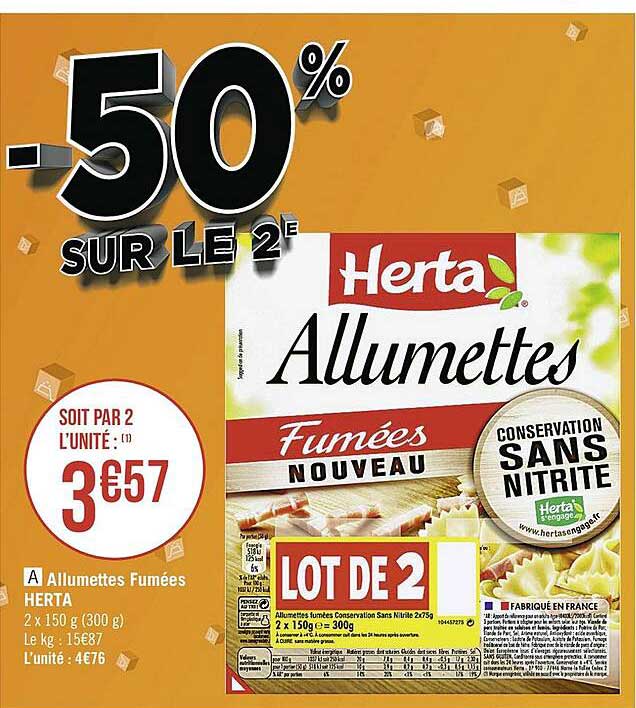 Allumettes Fumées Herta