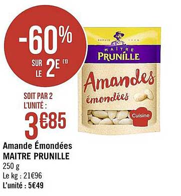 amande émondées maître prunille