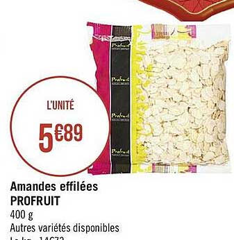 amandes effilées profruit