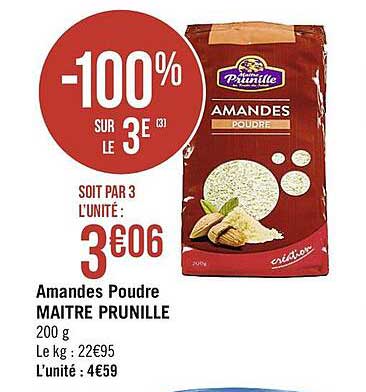 Amandes Poudre Maître Prunille