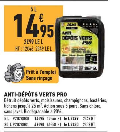 anti-dépôts verts pro