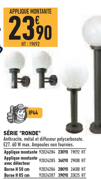 applique montante série "ronde"