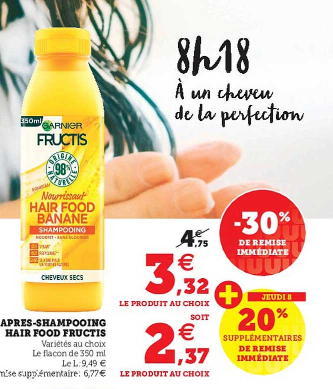 après-shampooing hair food fructis -30% de remise immédiate