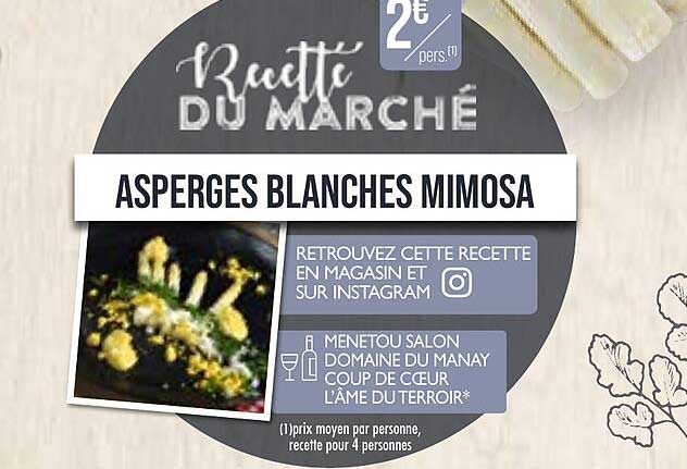 asperge blanches mimosa