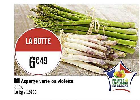 asperge verte ou violette