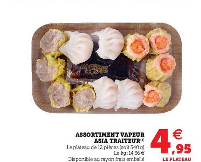 assortiment vapeur asia traiteur