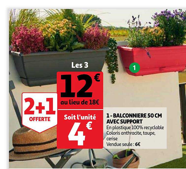 Balconnière 50 Cm Avec Support