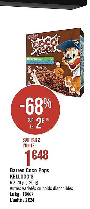 barres coco pops kellogg's