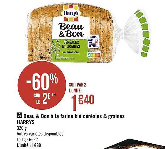 beau & bon à la farine blé céréales & graines harrys