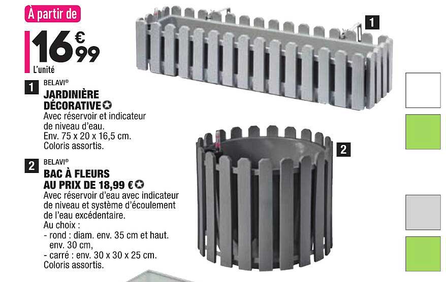 belavi jardinière décorative belavi bac à fleurs