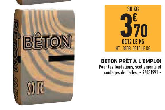 béton prêt à l'emploi
