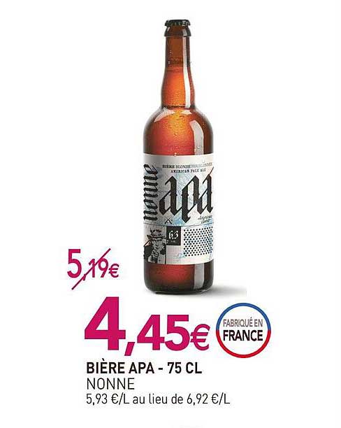 bière apa - 75 cl nonne