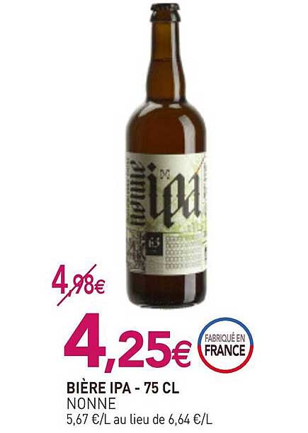 bière ipa - 75 cl nonne