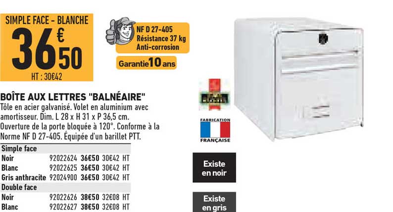 boîte aux lettres "balnéaire"