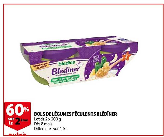 bols de légumes féculents blédîner