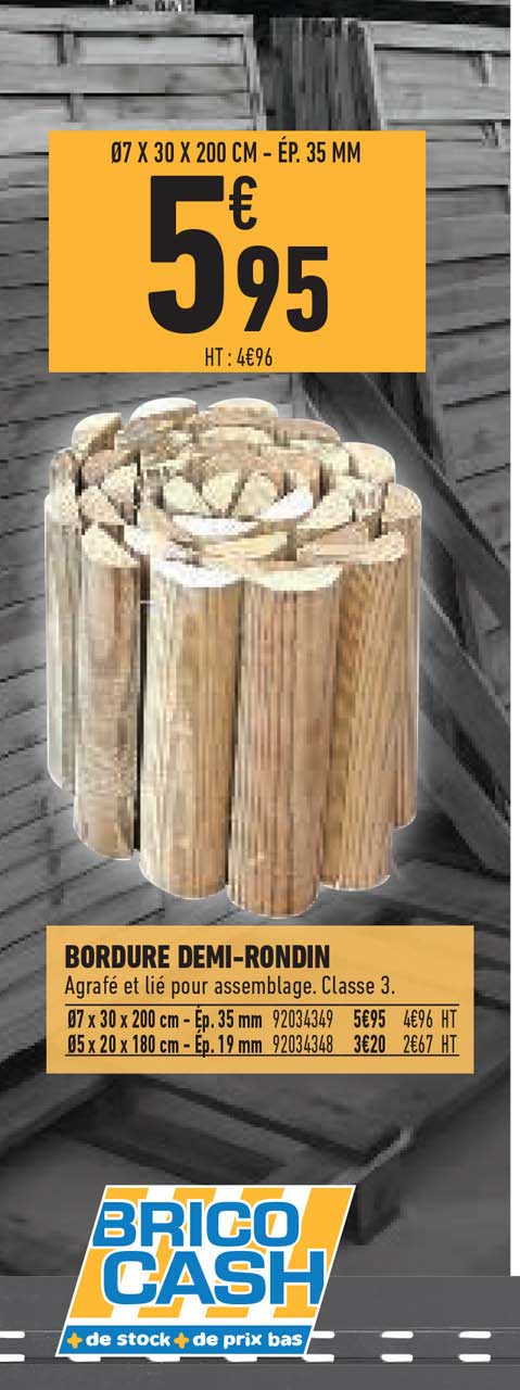 bordure demi-rondin