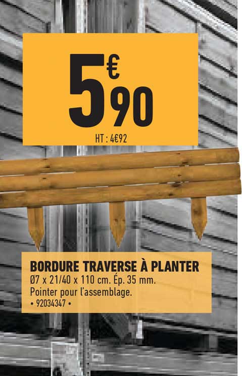Bordure Traverse à Planter