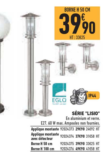 Borne H 50 Cm Série "lisio"