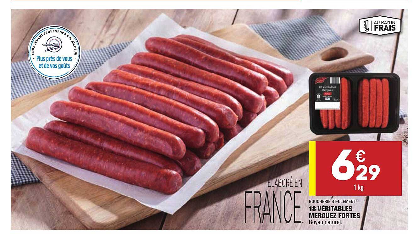boucherie st-clément 18 véritables merguez fortes