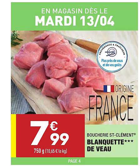 Boucherie St-clément Blanquette De Veau