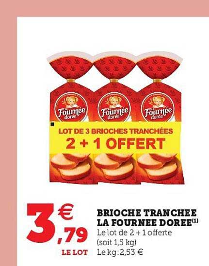 brioche tranchée la  fournée dorée