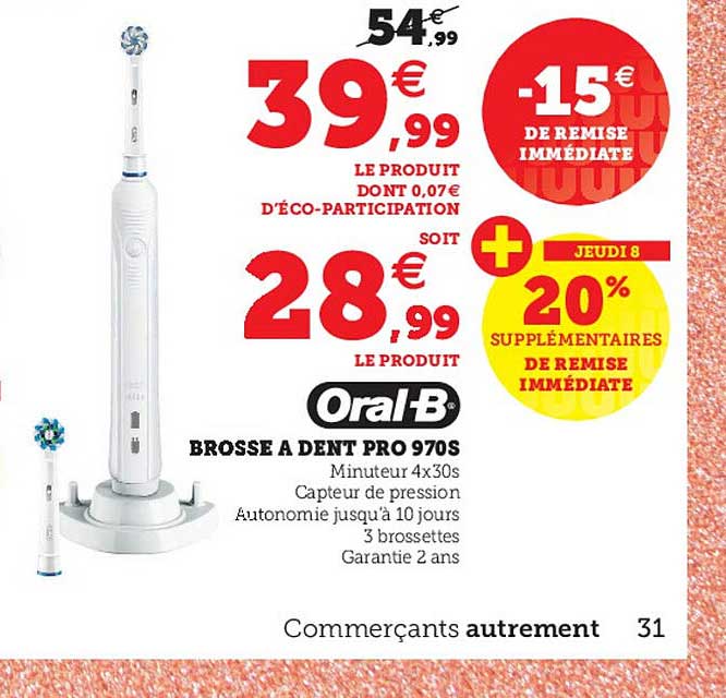 brosse à dent pro 970s oral-b