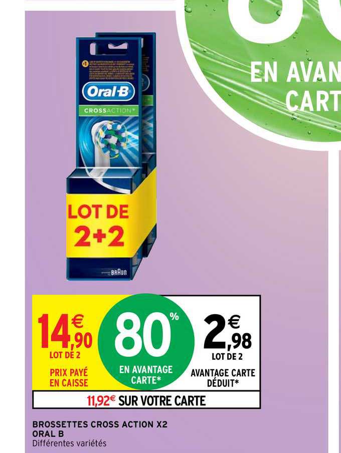 brossettes cross action x2 oral b
