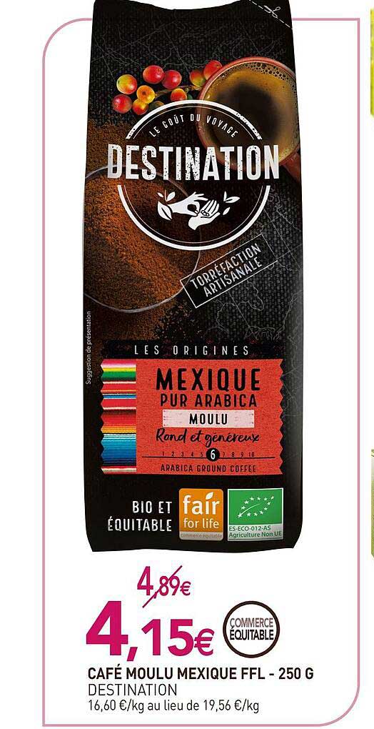 café moulu mexique ffl - 250 g destination