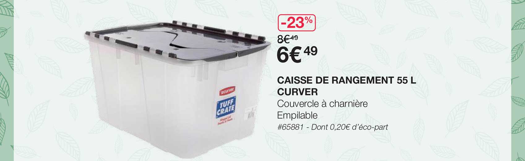 caisse de rangement 55l curver