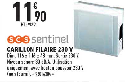 carillon filaire 230 v scs sentinel