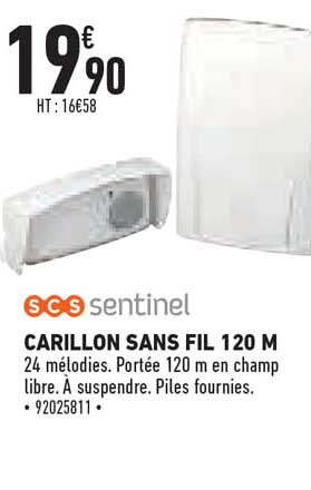 carillon sans fil 120 m scs sentinel