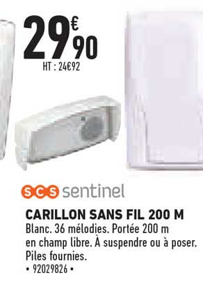 carillon sans fil 200 m scs sentinel